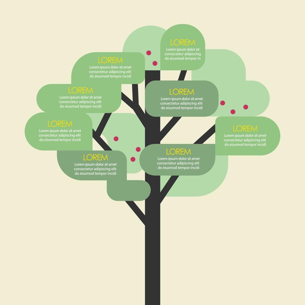 modèle d'infographie d'arbre vecteur