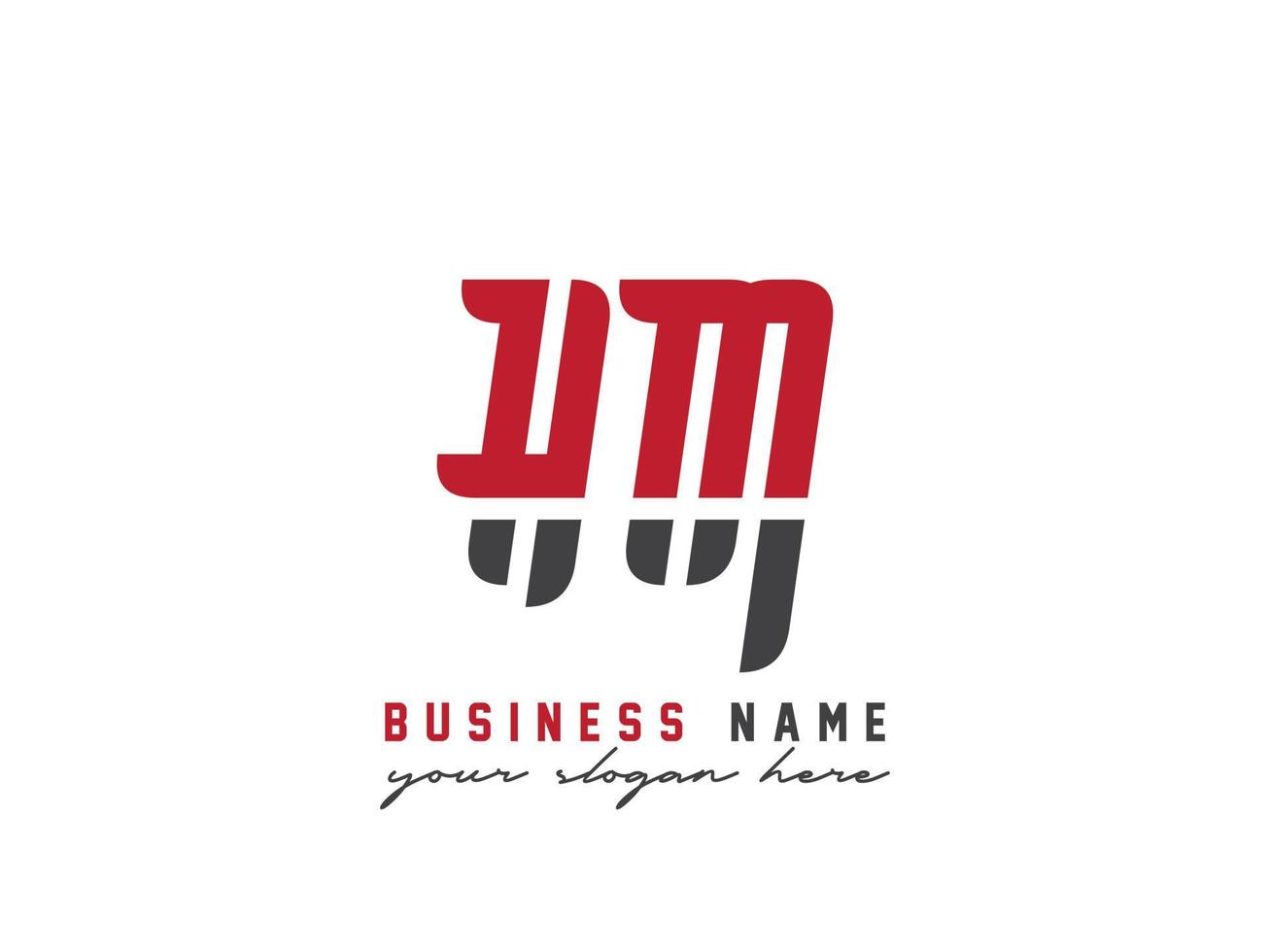 logo de lettre hm minimaliste, icône du logo monogramme hm vecteur