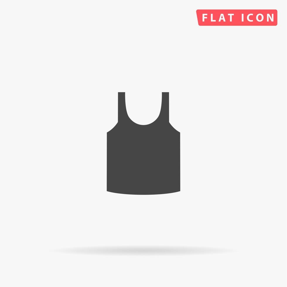 chemise. symbole plat noir simple avec ombre sur fond blanc. pictogramme d'illustration vectorielle vecteur