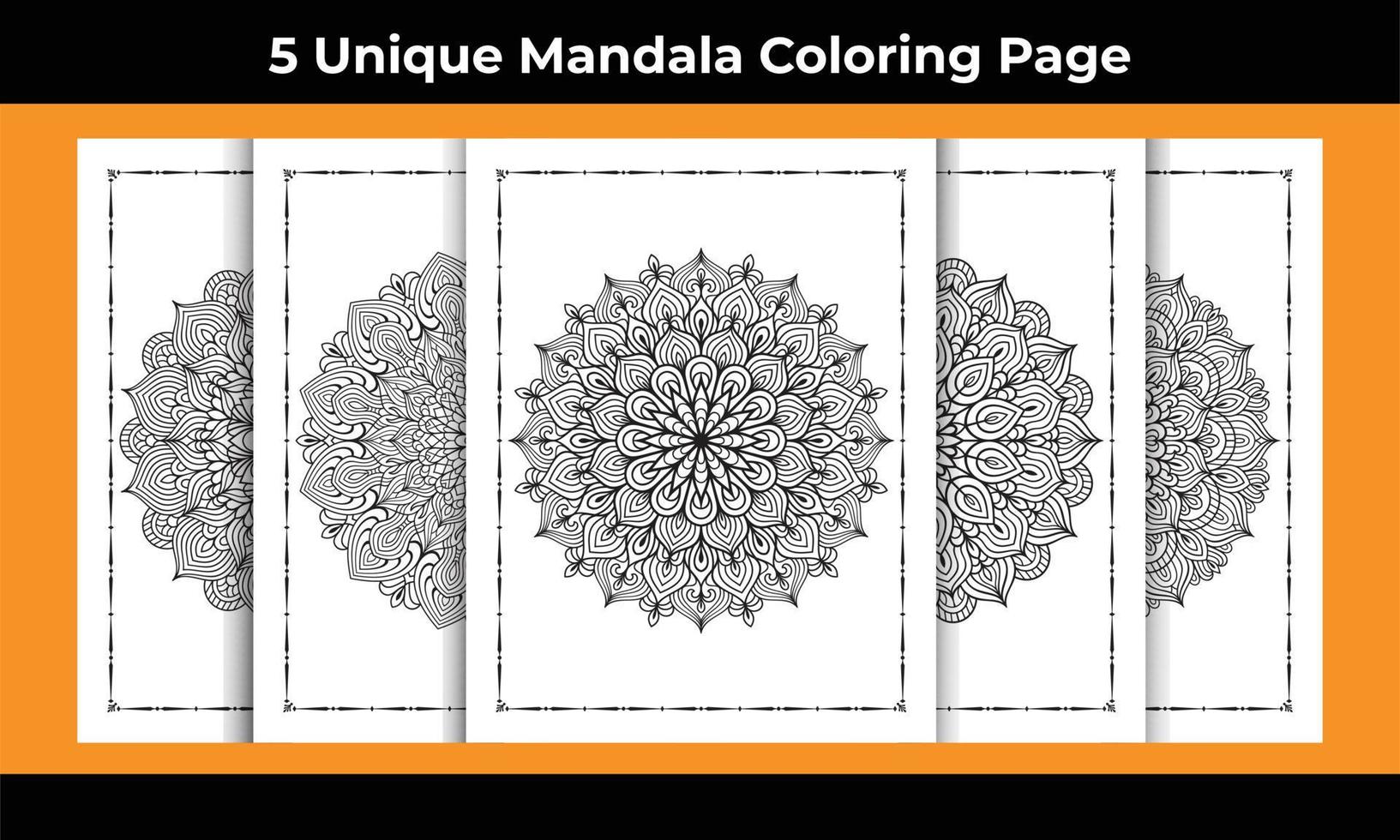 mandala coloriage page intérieur bundle vecteur