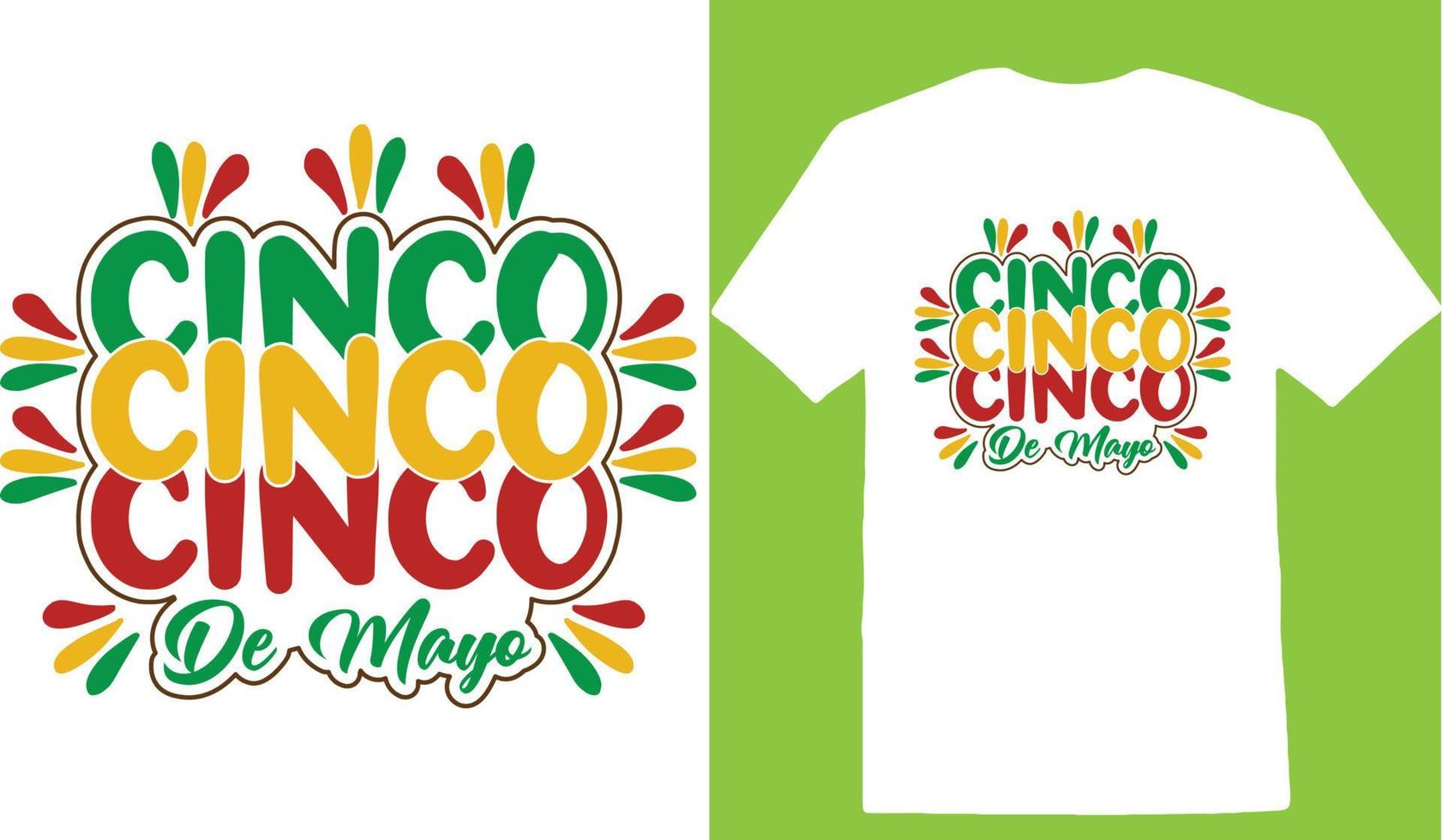 conception de t-shirt cinco de mayo cinco de vecteur