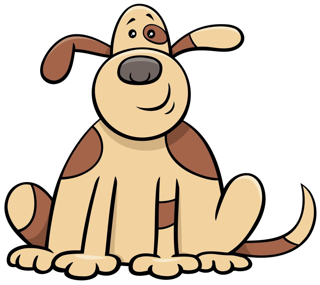 dessin animé chien tacheté personnage animal comique vecteur