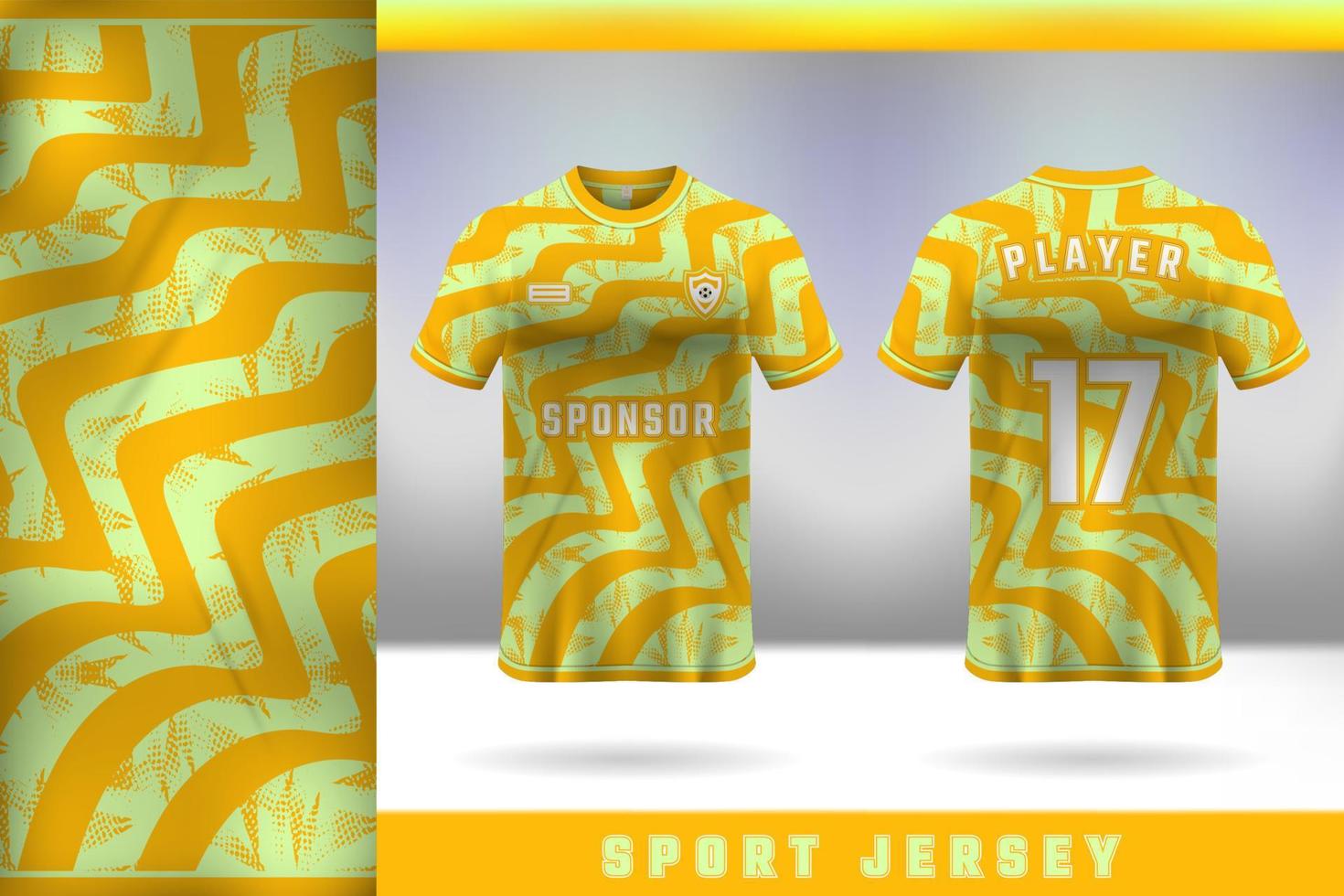 conception de modèle de maillot orange et vert clair pour les uniformes de sport vecteur