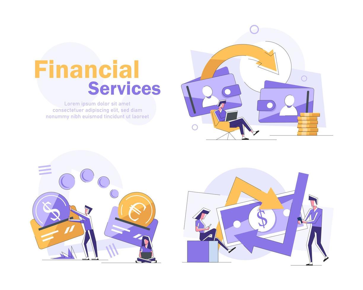 transfert d'argent, épargne financière ou concept d'économie, illustration vectorielle d'icône de conception plate vecteur