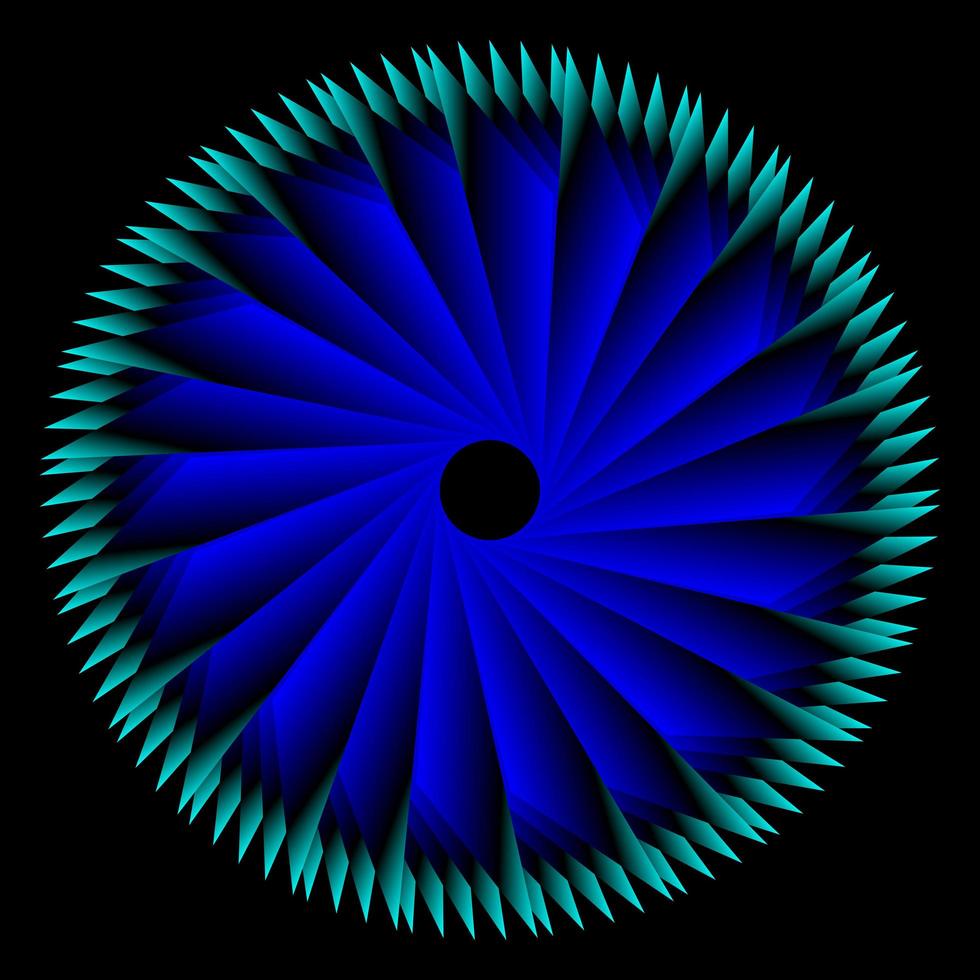 ornement de cercle spirographe bleu vecteur