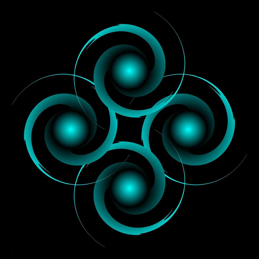 vague de cercle abstrait bleu vecteur