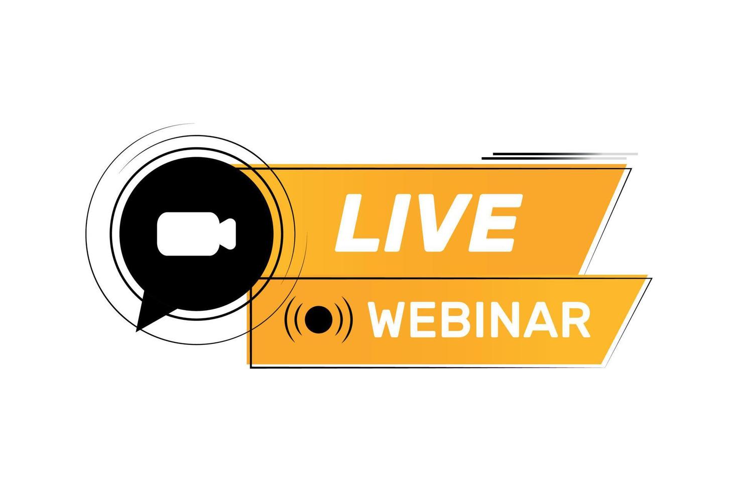 webinaire en direct pour illustration vectorielle vecteur