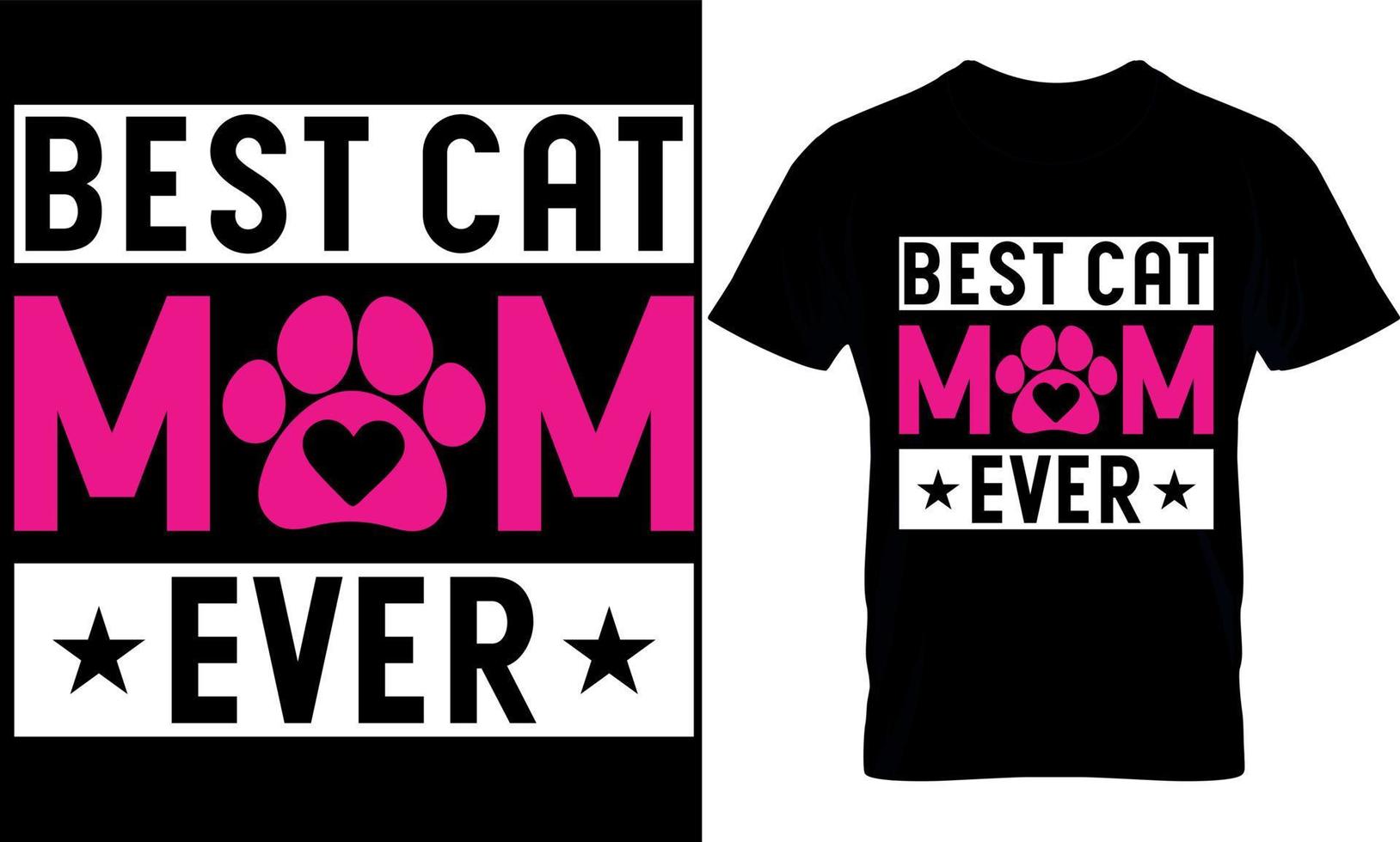 meilleure maman chat de tous les temps. conception de t-shirt chat, conception de t-shirt chats. vecteur