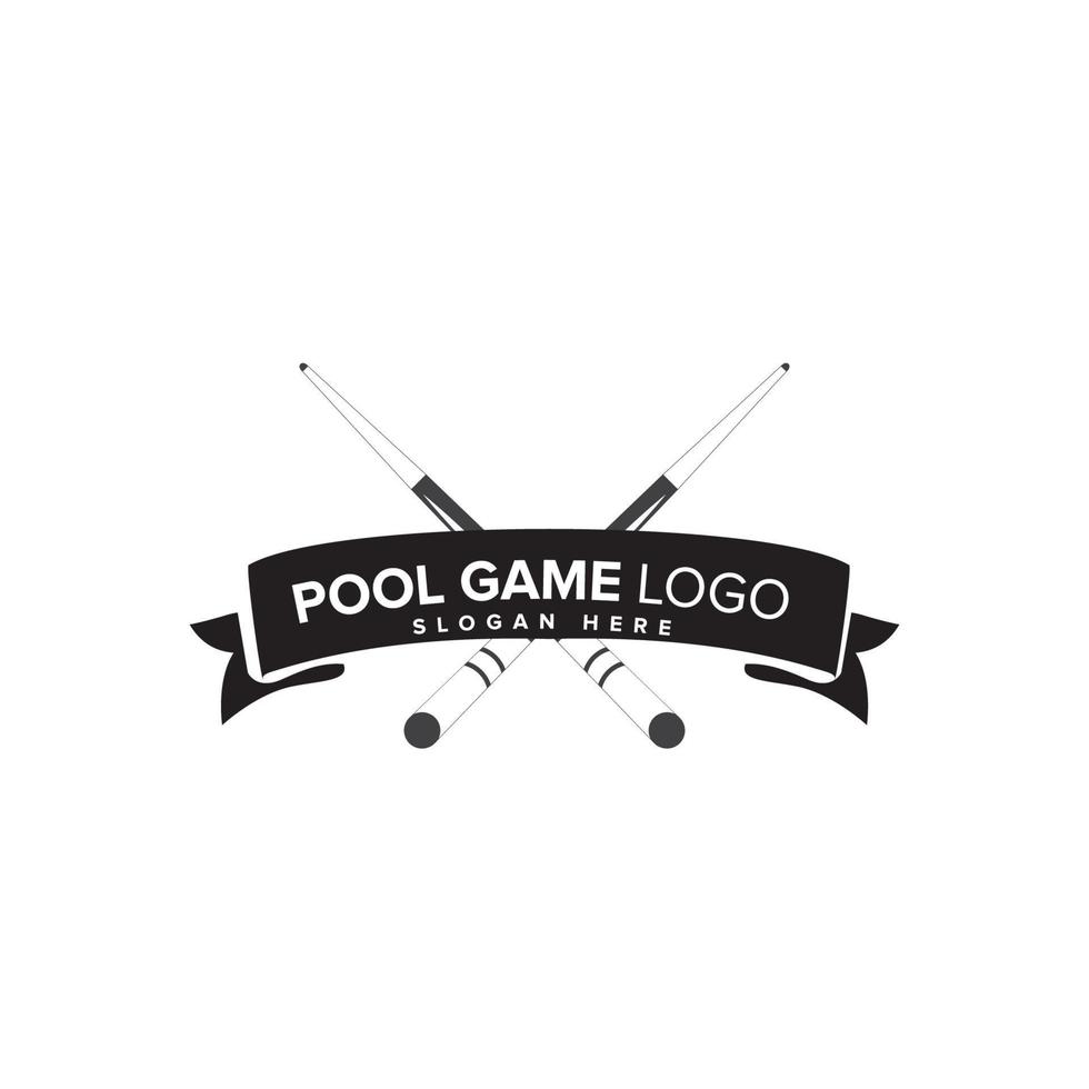 création de logos. jeux de billard et tournois avec joueurs, conception vectorielle et illustration vecteur