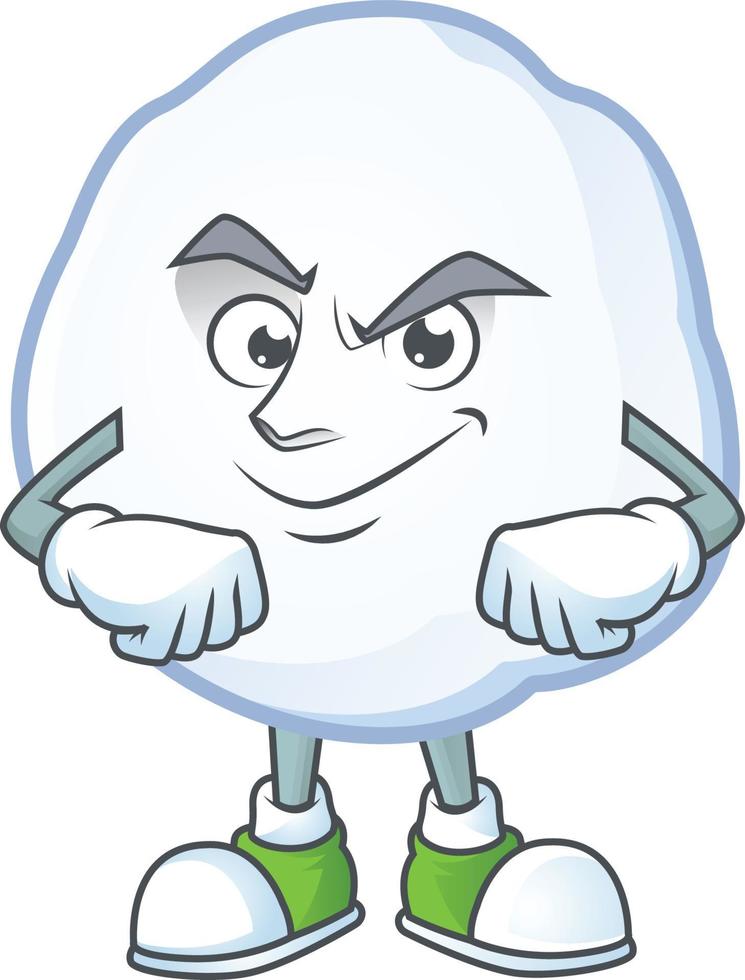 style de mascotte de dessin animé de boule de neige vecteur