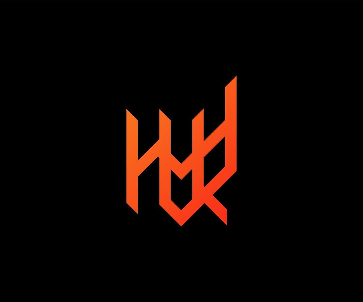 la lettre hvvhk et la lettre hvvhk combinent le monogramme de l'emblème du logo. création de logo hvvhk. création de logos. vecteur