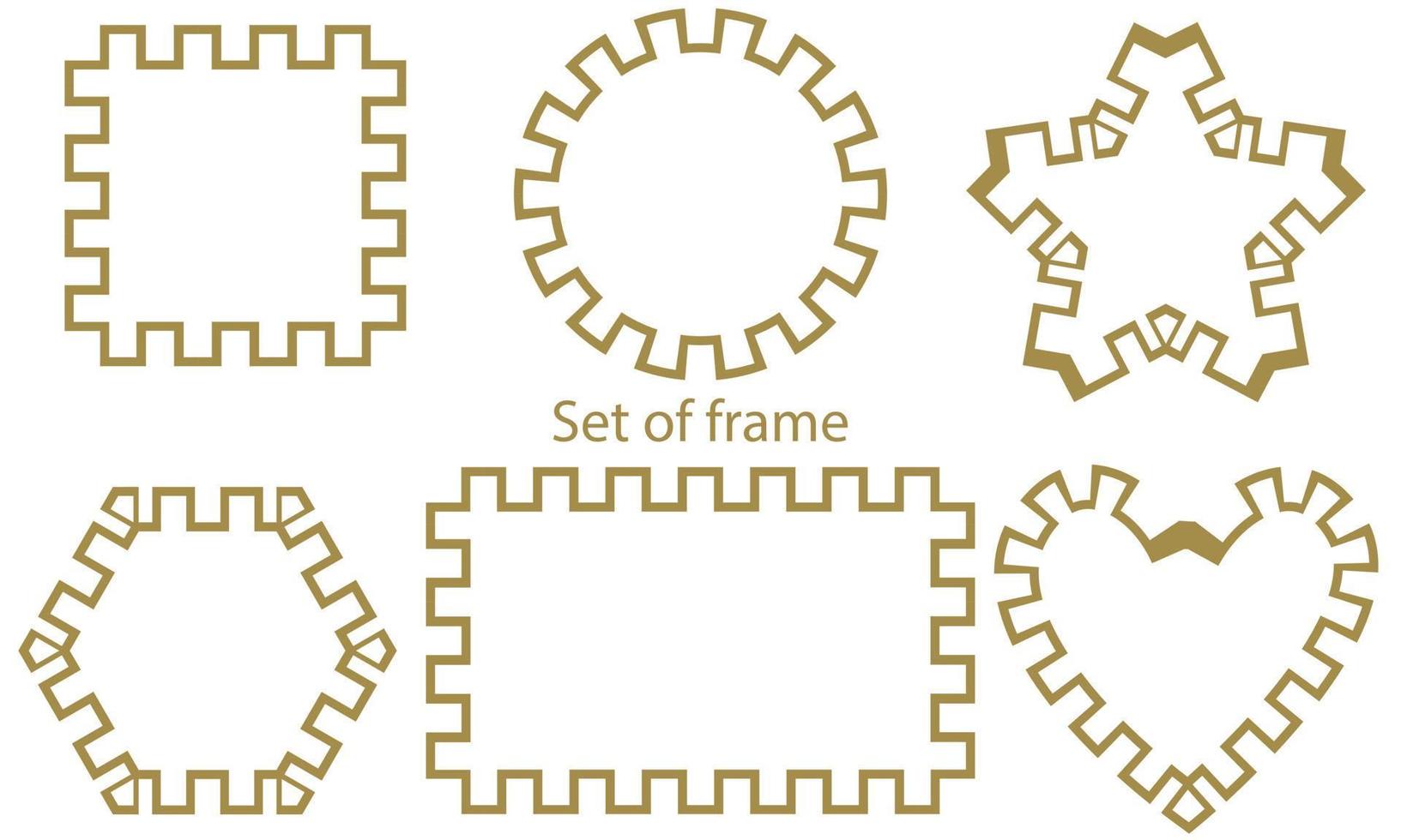 ensemble de cadres. illustration vectorielle vecteur