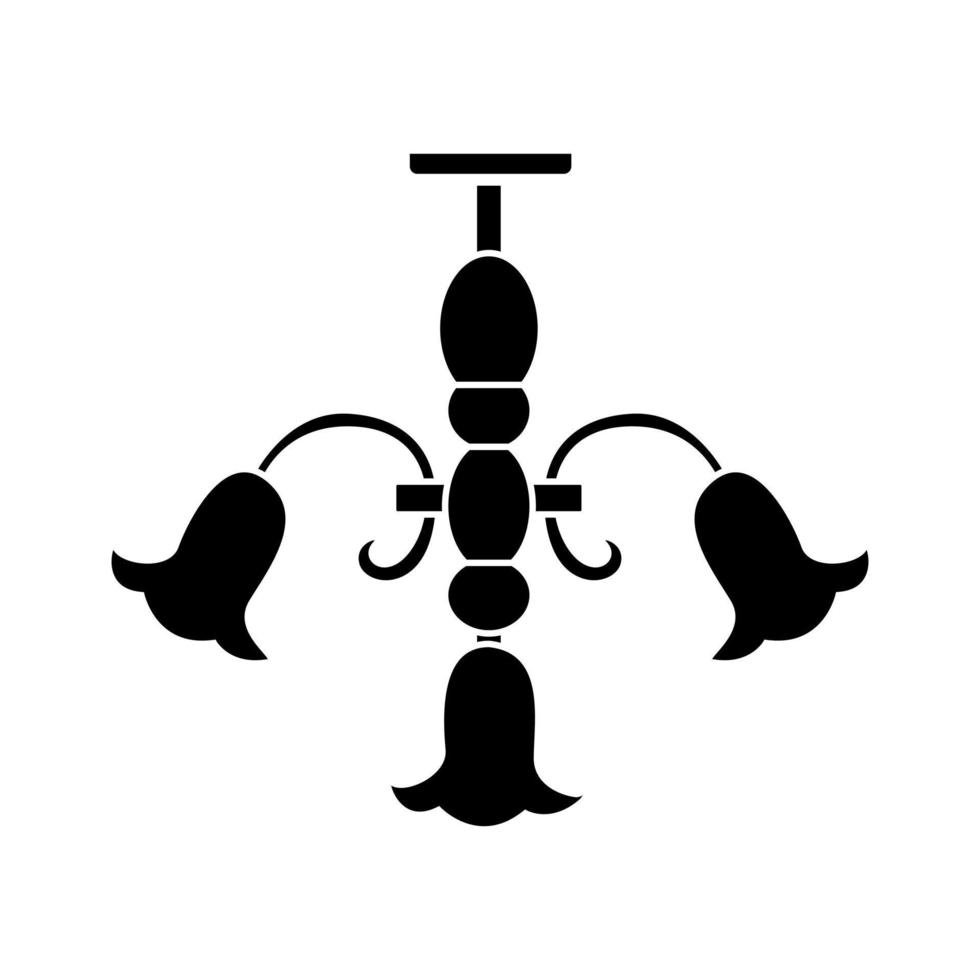 vecteur d'icône de lustre. signe d'illustration lustré. symbole ou logo de lustre.