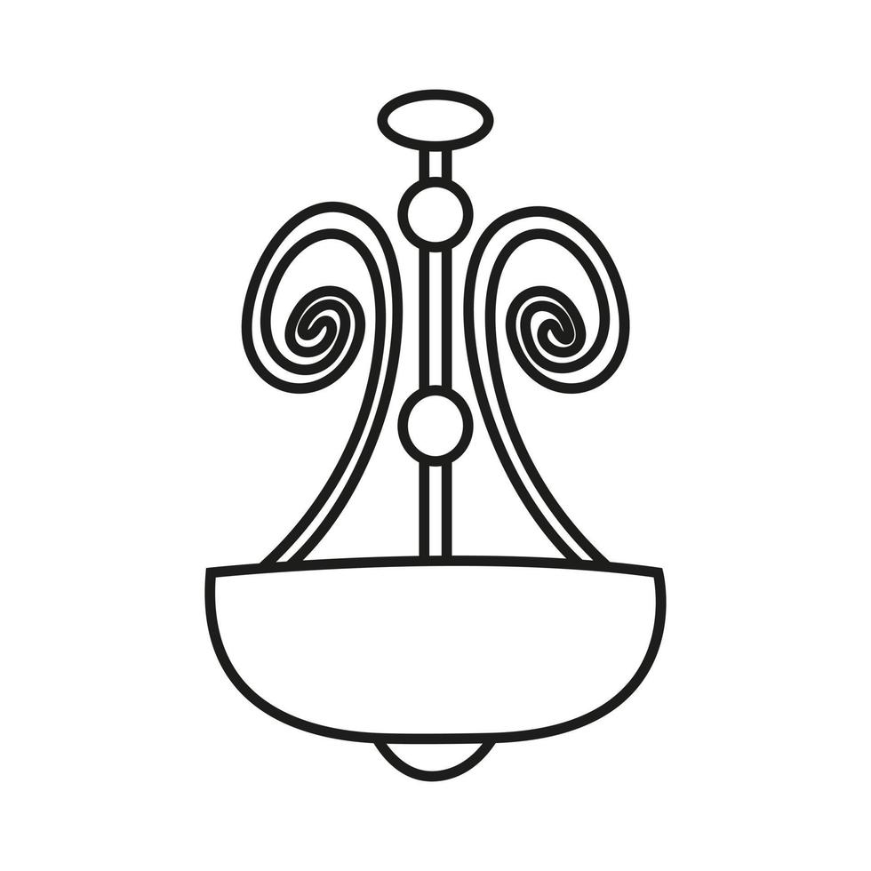 vecteur d'icône de lustre. signe d'illustration lustrée. symbole ou logo de lustre.