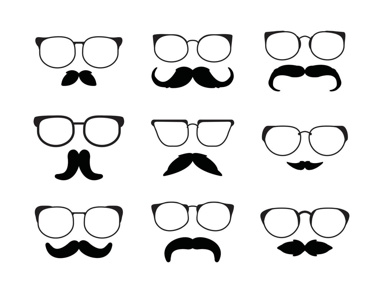 illustration vectorielle noir et blanc de lunettes vecteur