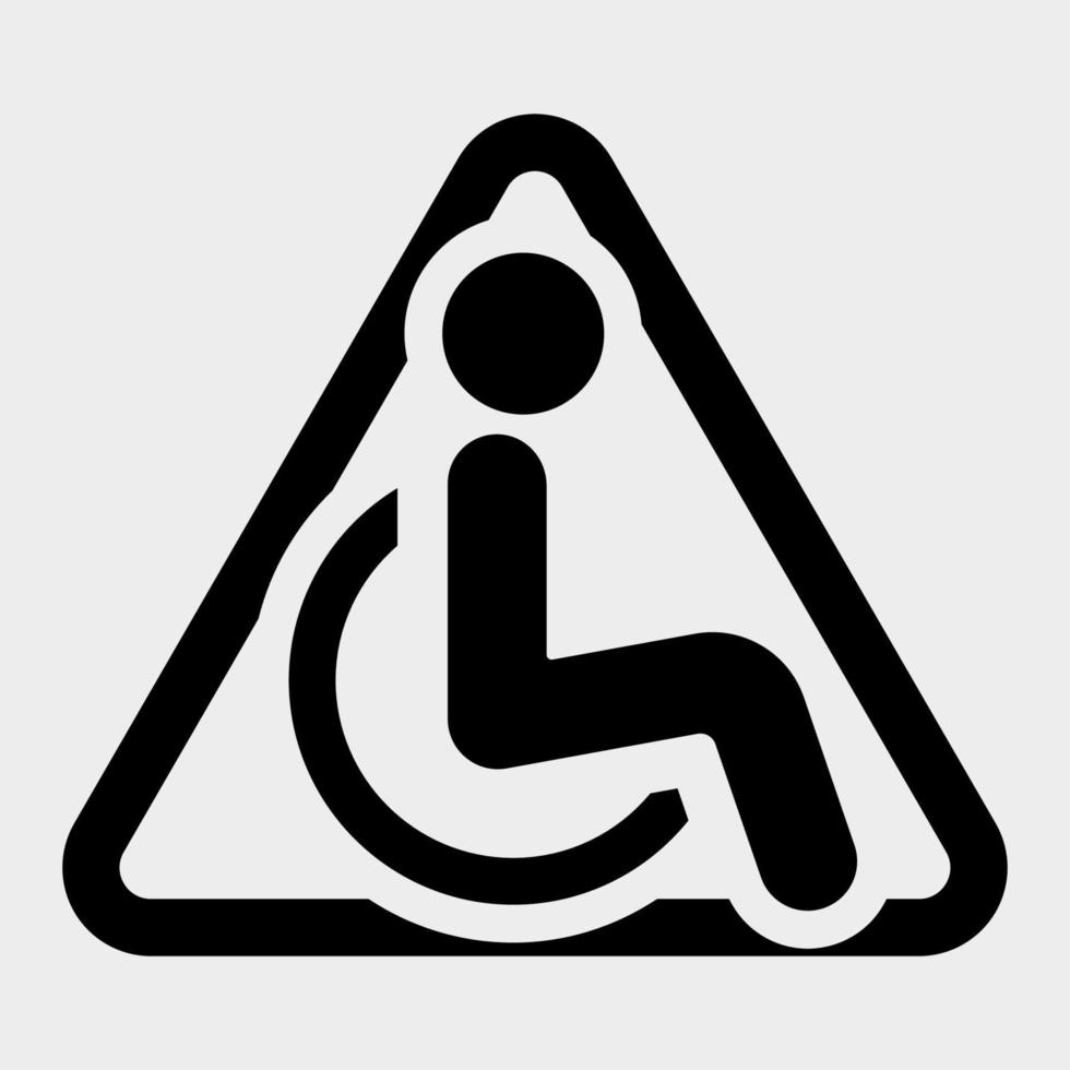 le symbole international d'accès d'une personne en fauteuil roulant vecteur