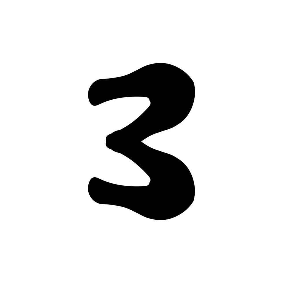 3 icône. symbole d'arrière-plan d'affiche d'entreprise de style simple 3. 3 éléments de conception de logo de marque. 3 impression de t-shirts. vecteur pour autocollant.