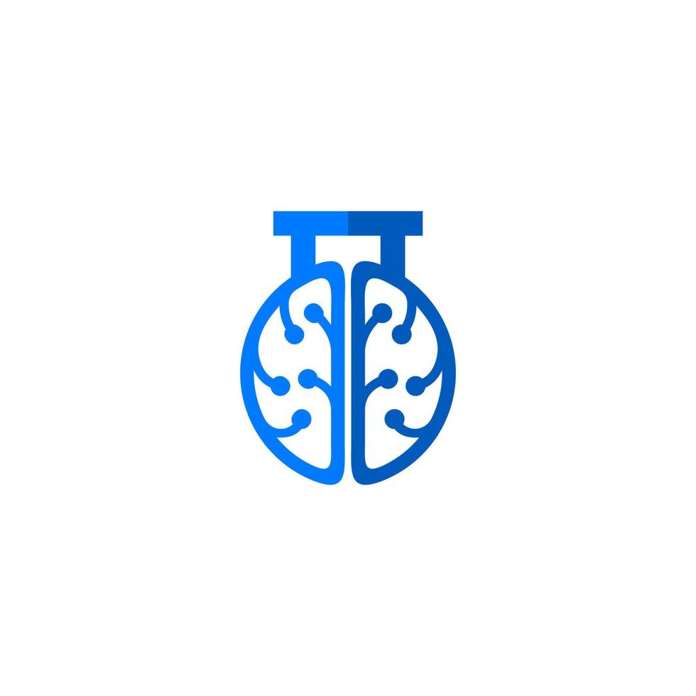 création de logo vectoriel de laboratoire de cerveau