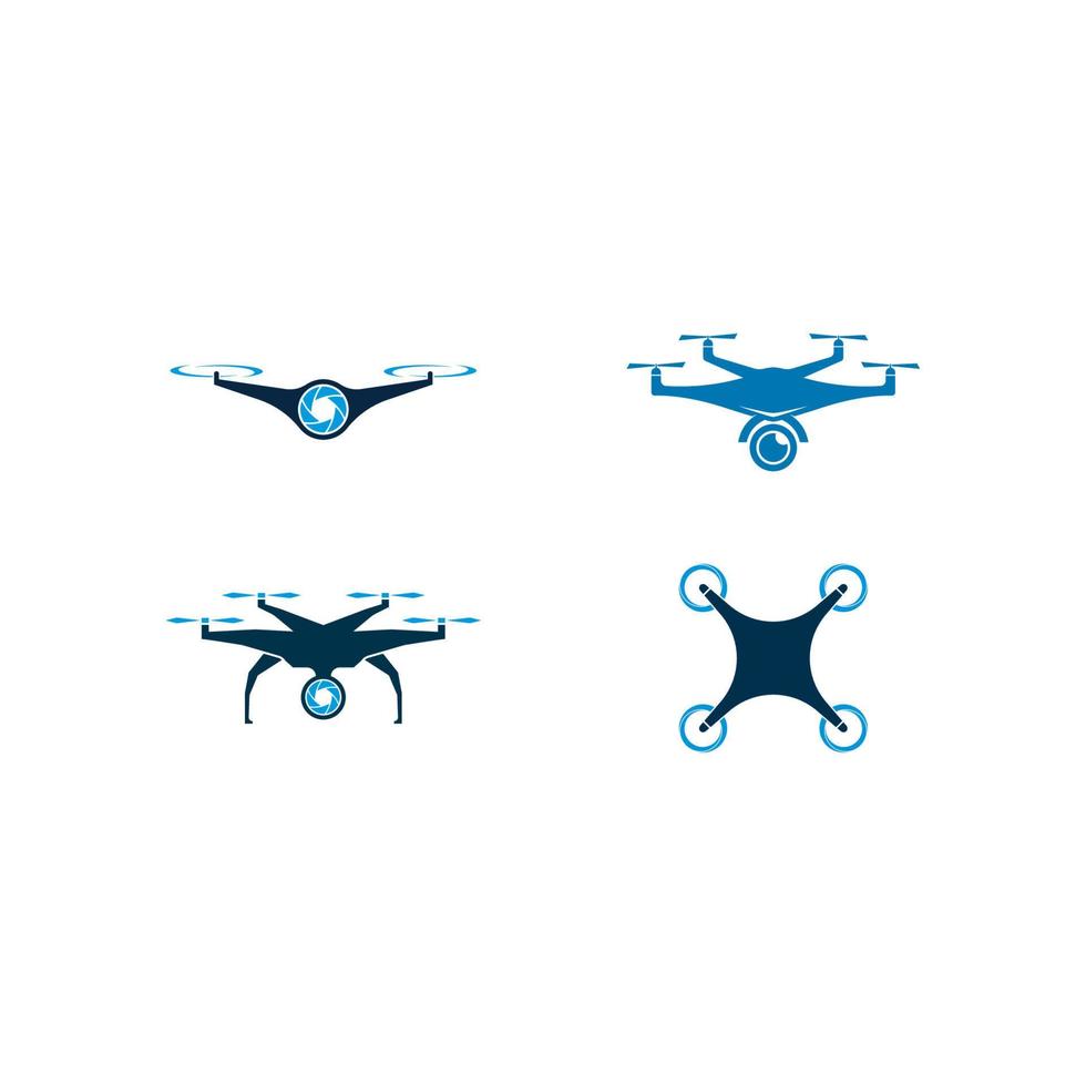 création d'icône vectorielle logo drone vecteur