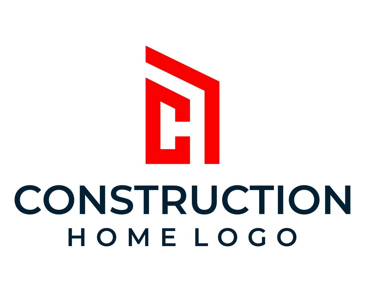 ch lettre monogramme création de logo de l'industrie immobilière. vecteur