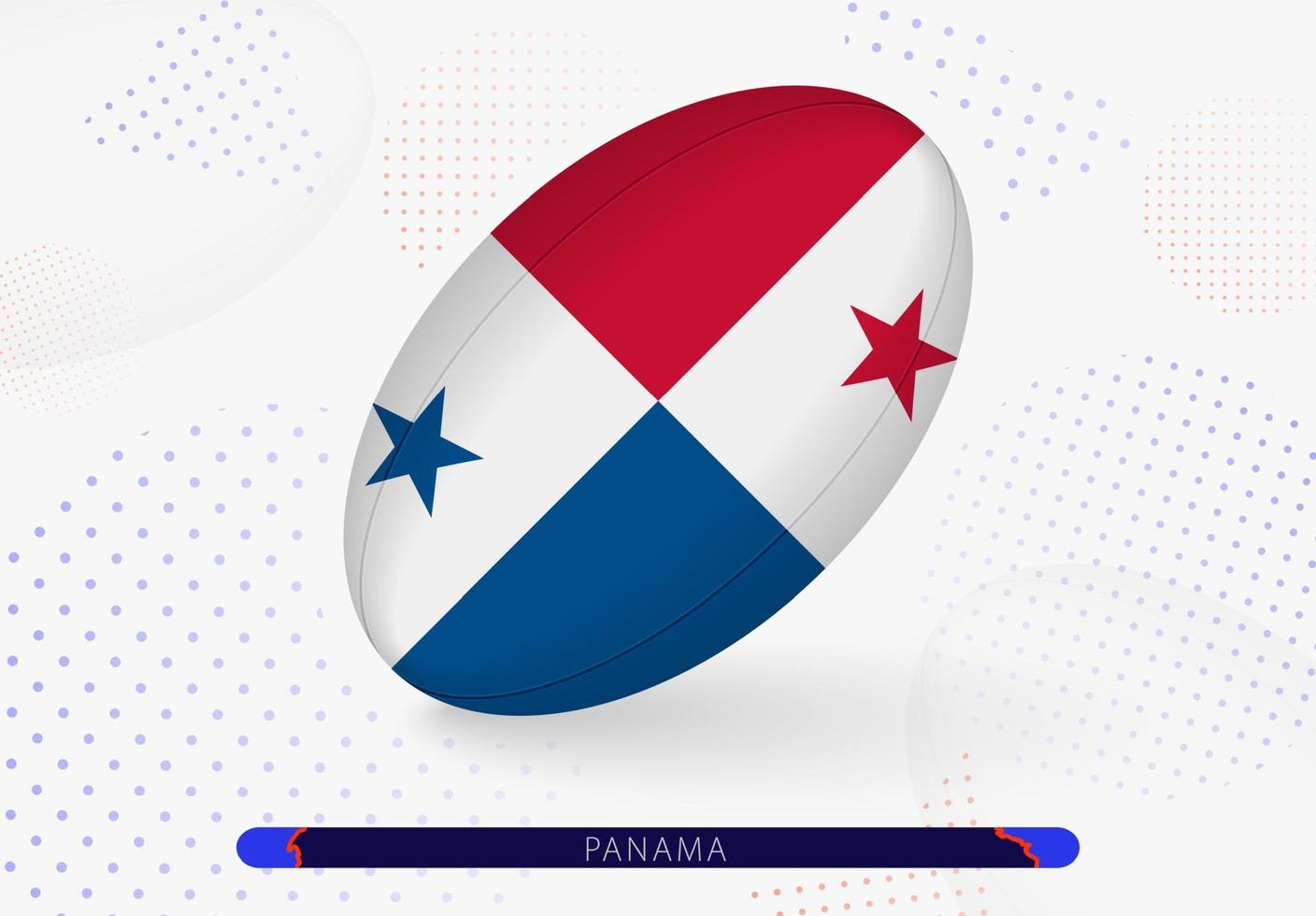 ballon de rugby avec le drapeau du panama dessus. équipement pour l'équipe de rugby du panama. vecteur