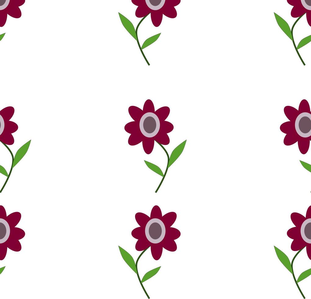 motif de papier céramique de tissu sans couture de fleurs gris rose rouge violet vecteur