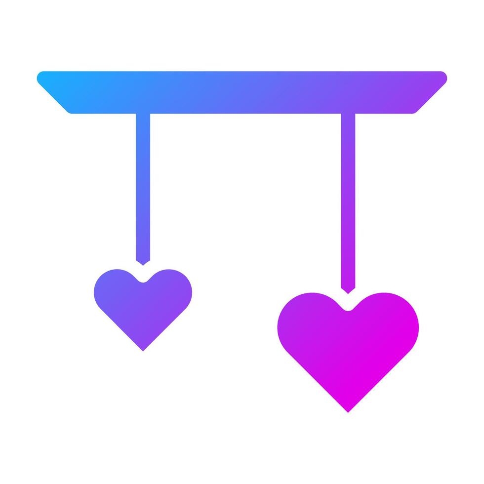 icône de décoration solide violet style valentine illustration vecteur élément et symbole parfait.