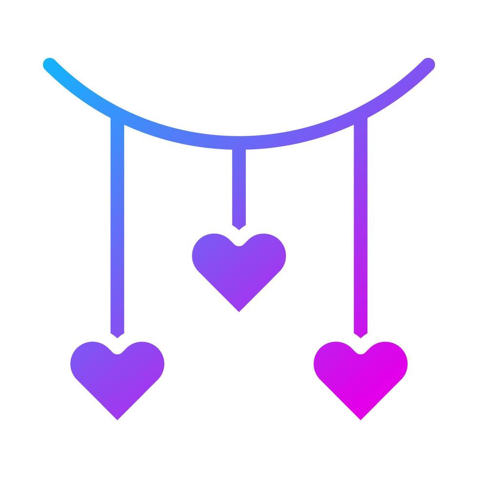 icône de décoration solide violet style valentine illustration vecteur élément et symbole parfait.