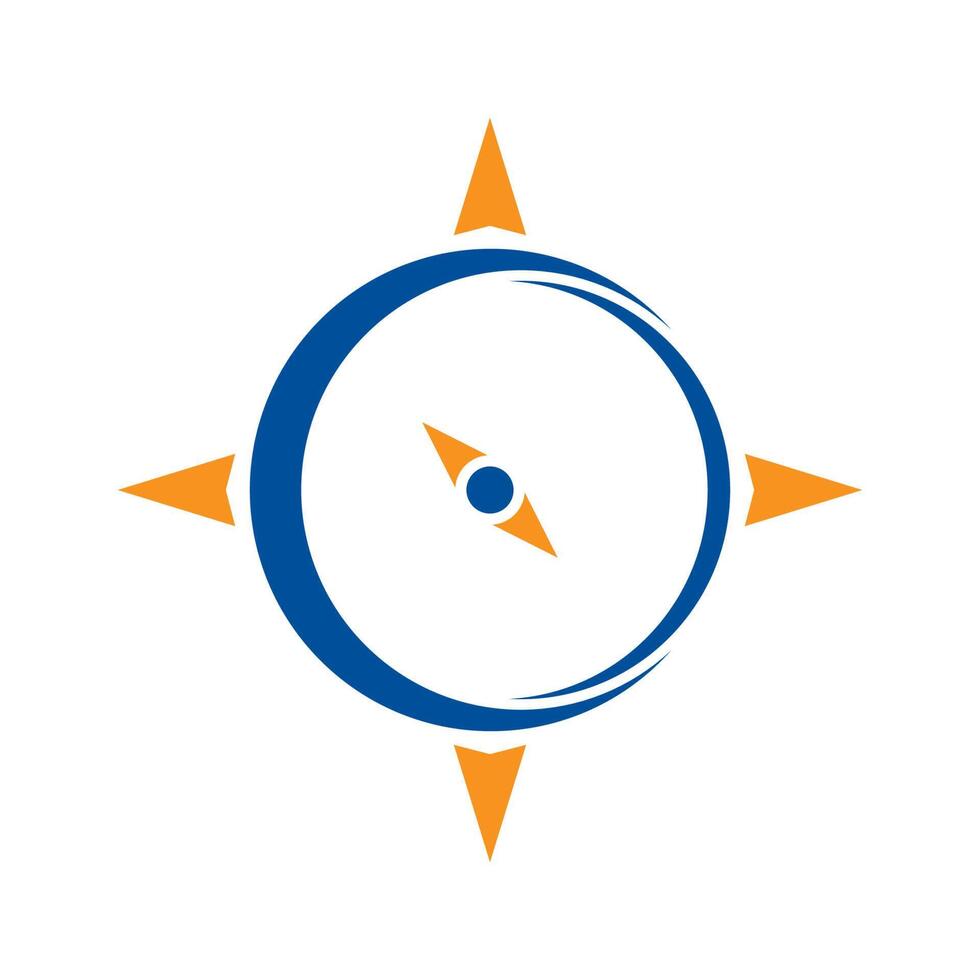 conception d'icône de logo de boussole vecteur