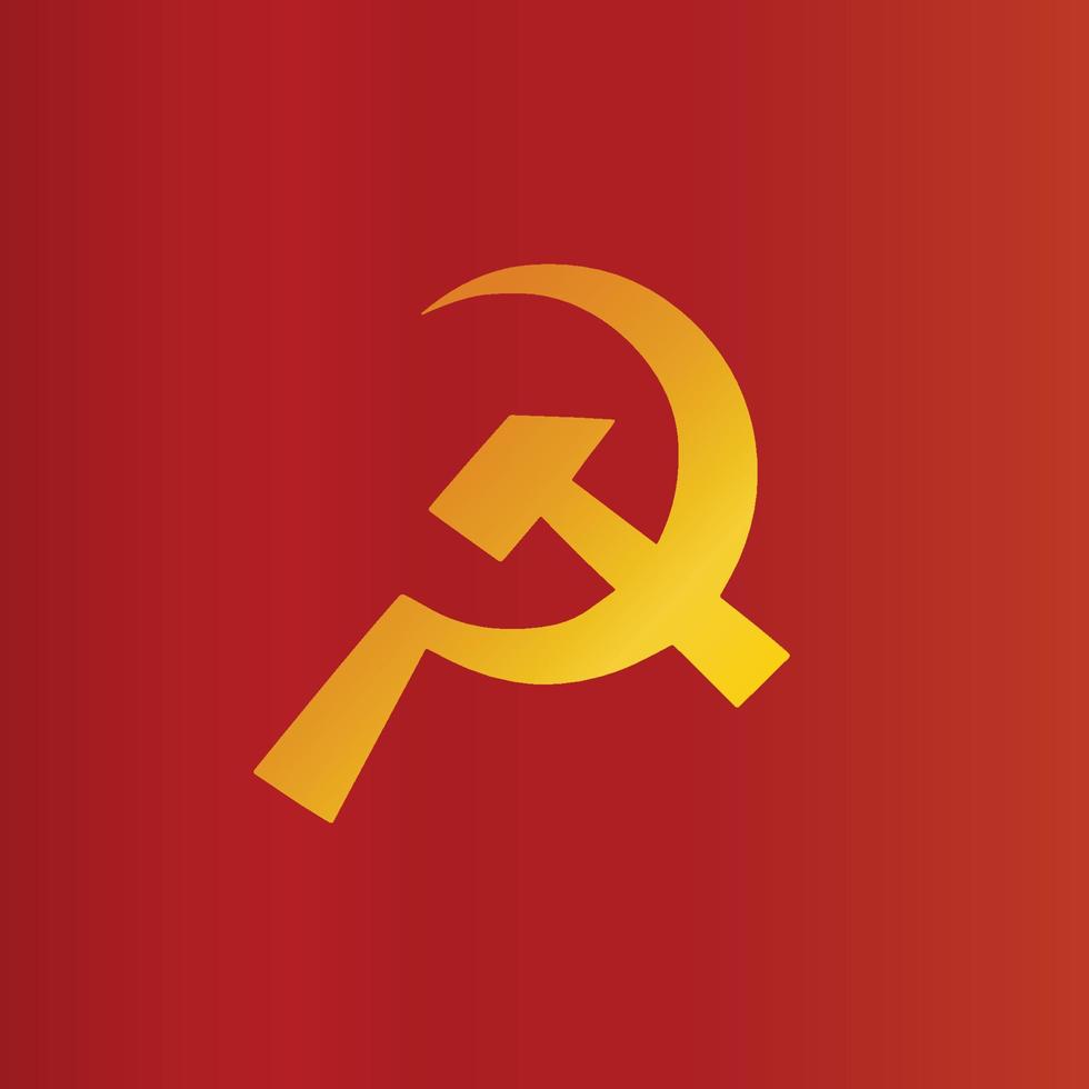 logo de l'icône du symbole communiste de l'union soviétique vecteur