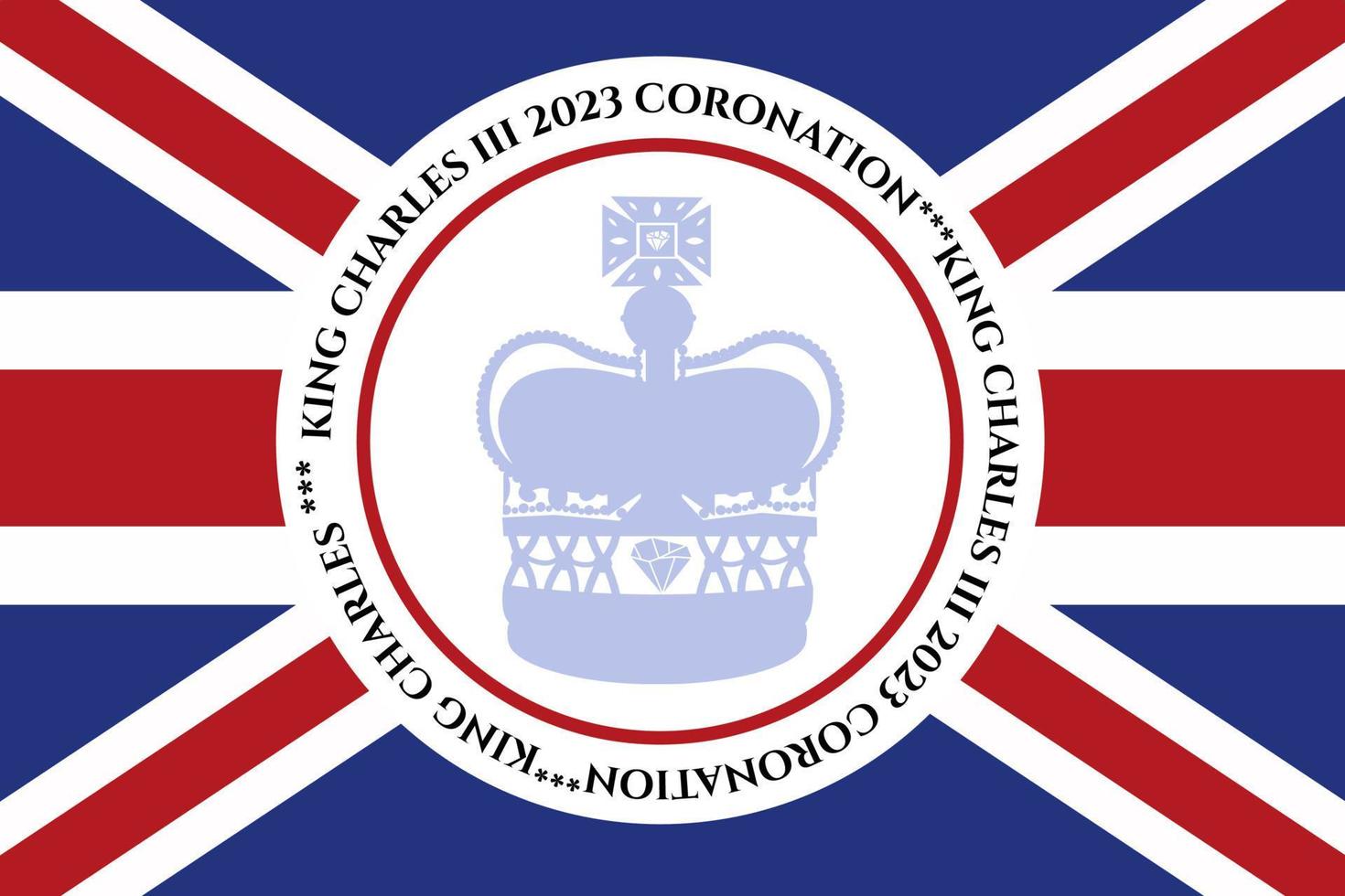 Londres, Royaume-Uni, 6 mai. 2023. roi charles iii couronnement charles de galles devient roi d'angleterre. poteau blanc, vecteur