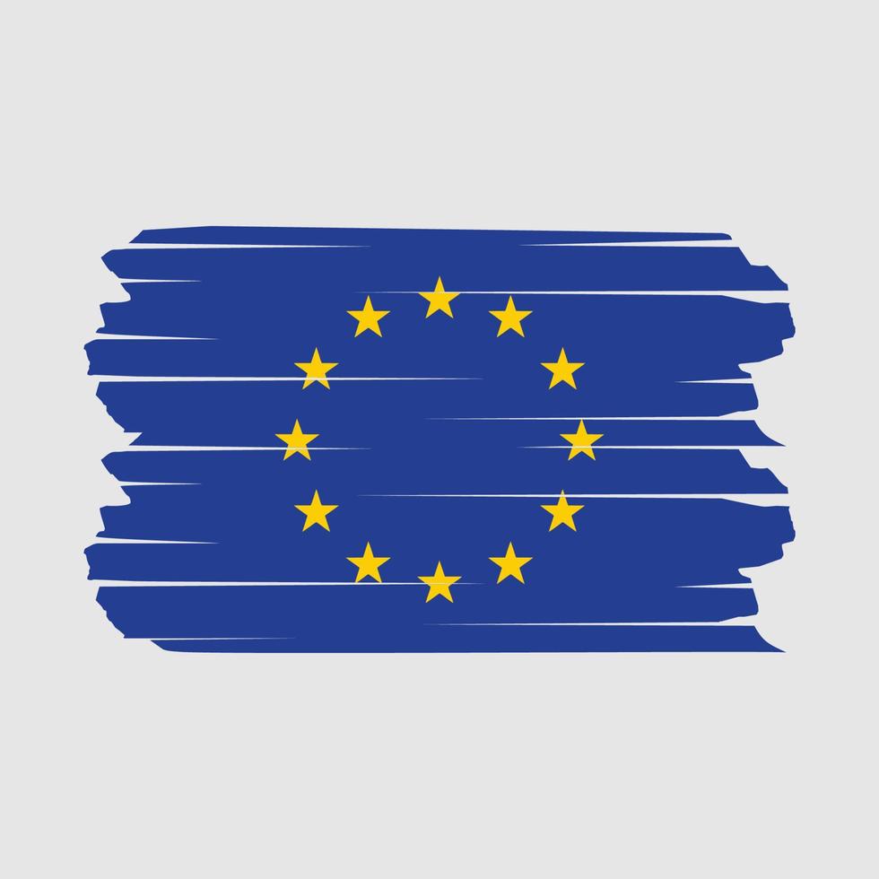 pinceau drapeau européen vecteur