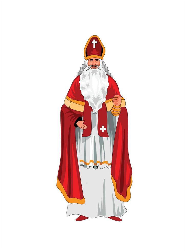 compagnons de saint nicolas vector illustration