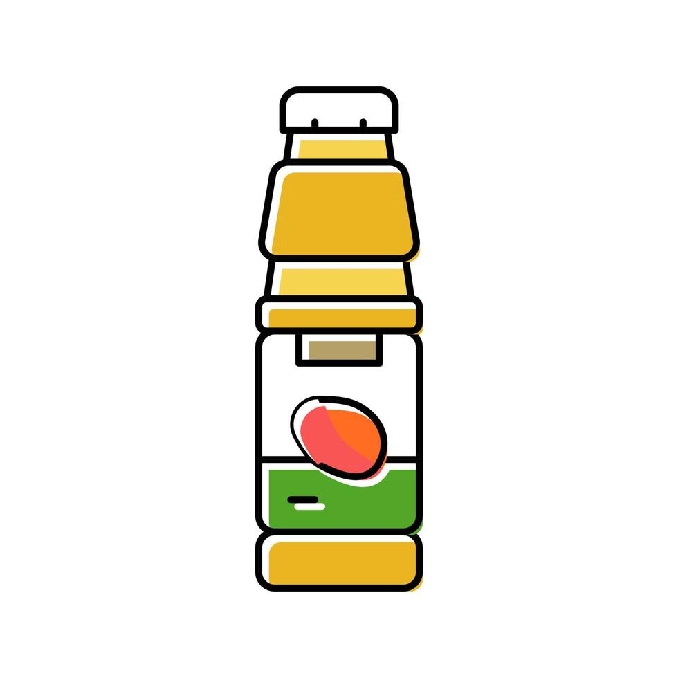illustration vectorielle d'icône de couleur de fruit de mangue de jus vecteur