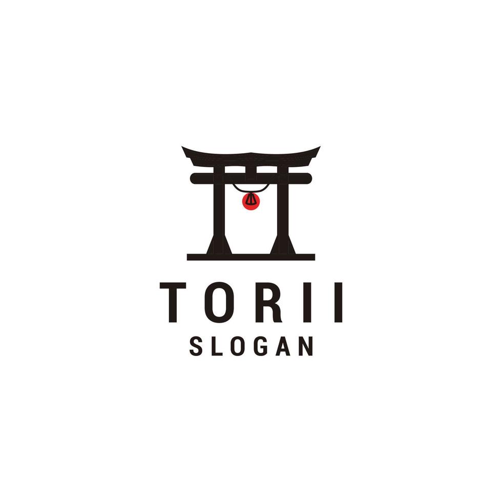 vecteur d'icône de conception de logo torii