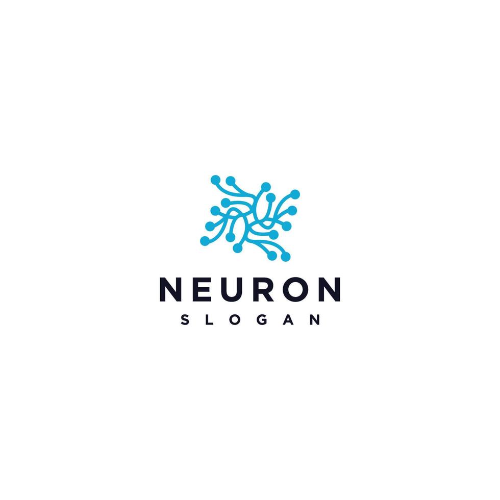 modèle d'icône de conception de logo de neurone vecteur