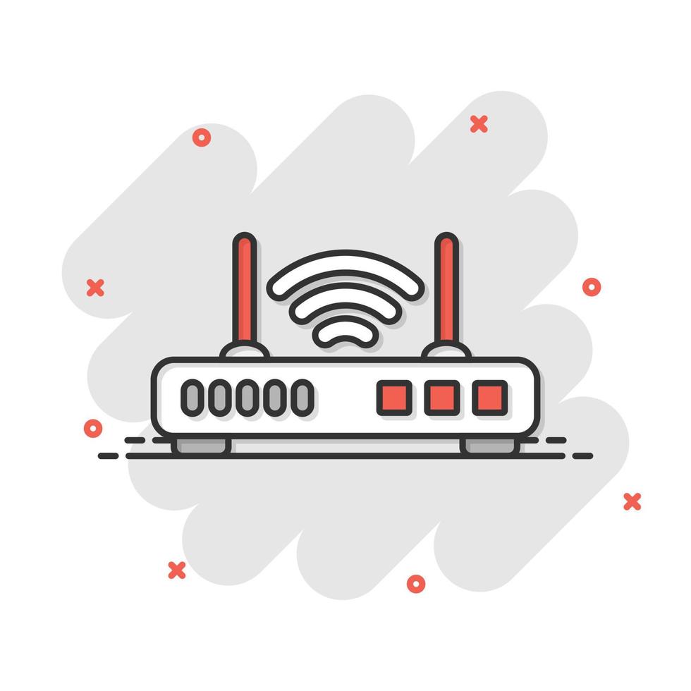 icône de routeur wifi dans un style plat. illustration vectorielle à large bande sur fond blanc isolé. concept d'entreprise de connexion internet. vecteur