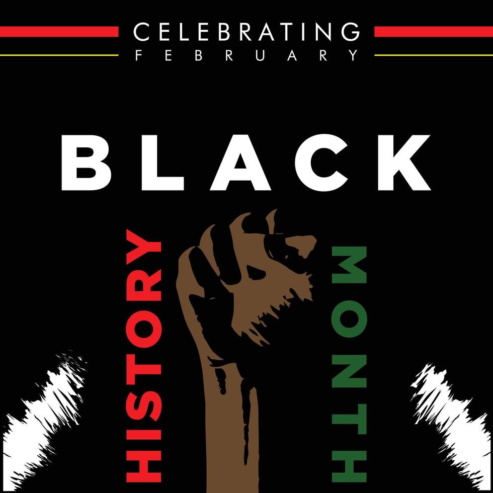le mois de l'histoire des noirs une histoire remarquable de l'histoire afro-américaine célébrée chaque année aux états-unis d'amérique et au canada en février et en grande-bretagne en octobre vecteur