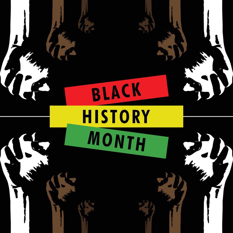 le mois de l'histoire des noirs une histoire remarquable de l'histoire afro-américaine célébrée chaque année aux états-unis d'amérique et au canada en février et en grande-bretagne en octobre vecteur