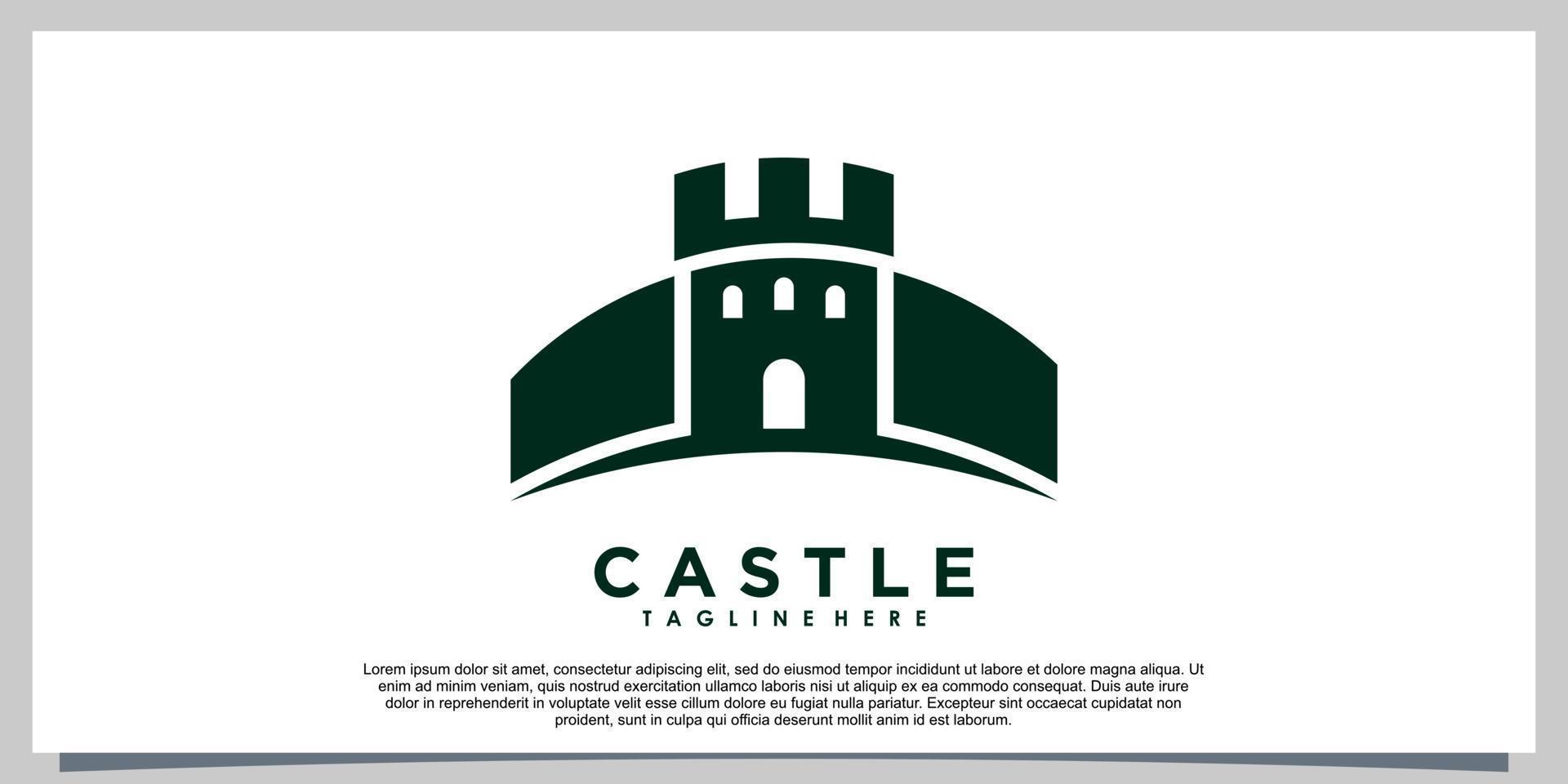 inspiration de conception de logo de château avec concept créatif de modèle vecteur