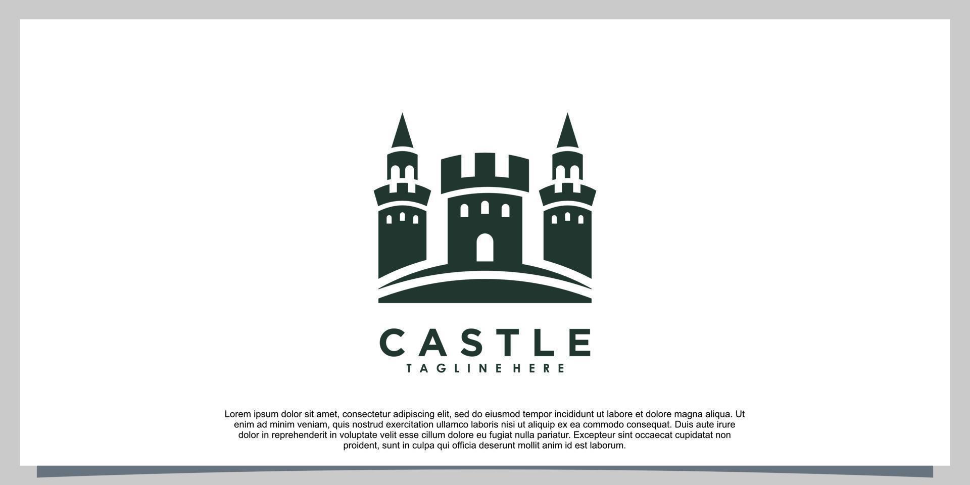 inspiration de conception de logo de château avec concept créatif de modèle vecteur