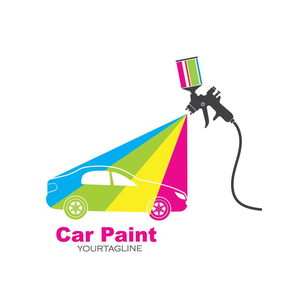 voiture peinture logo icône illustration vecteur