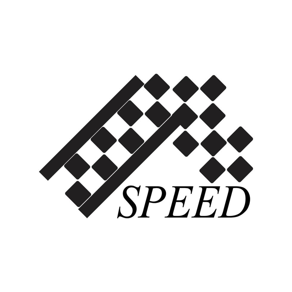 logo de drapeau de course vecteur