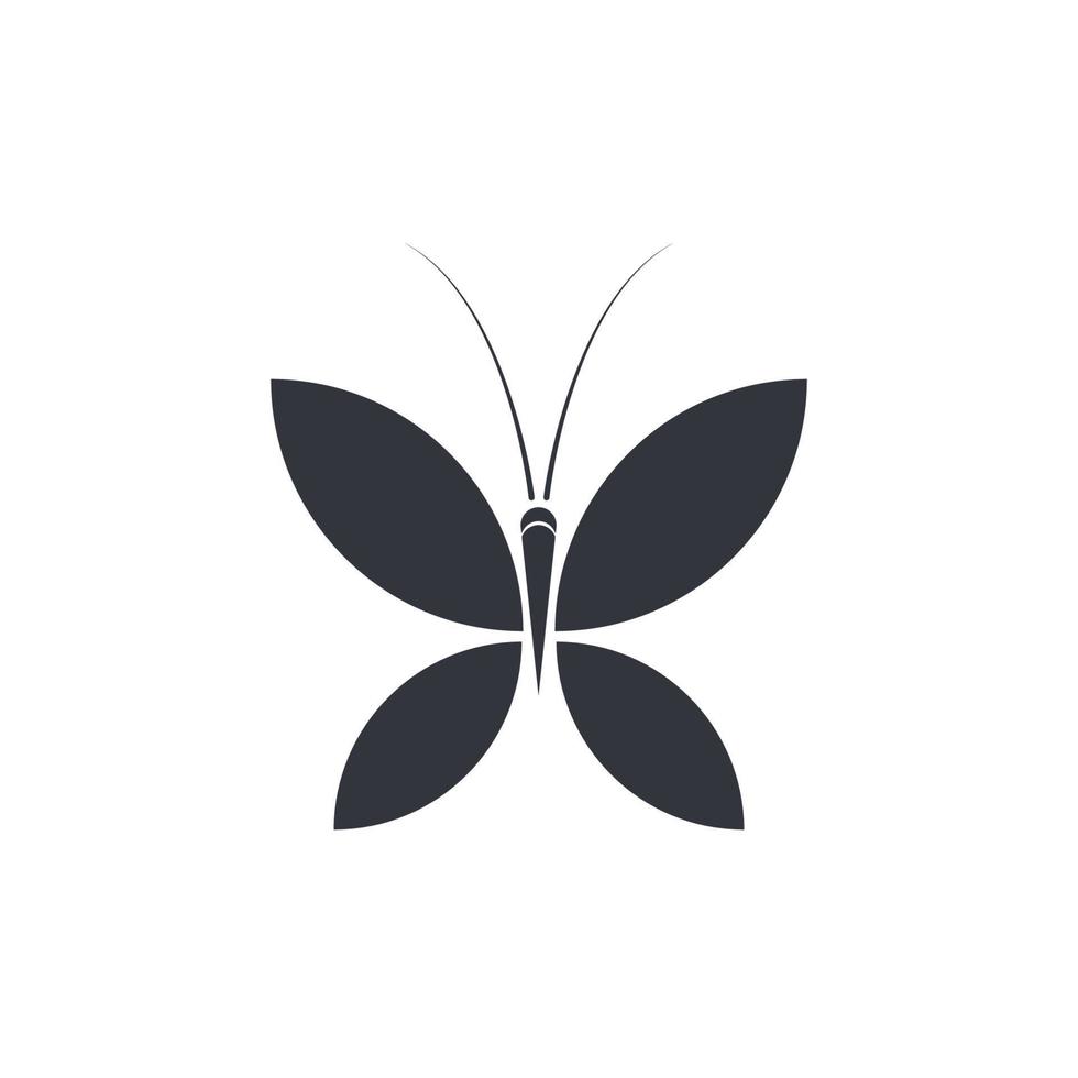 logo de papillon de beauté vecteur