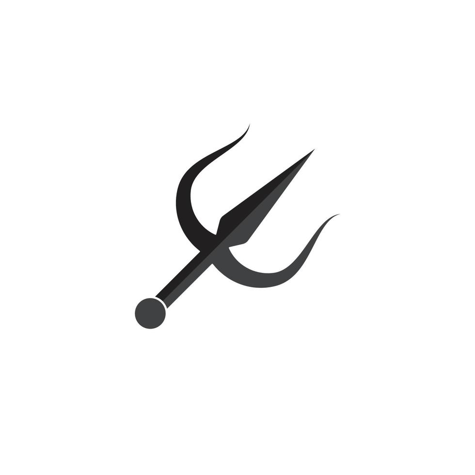 icône du logo du trident vecteur
