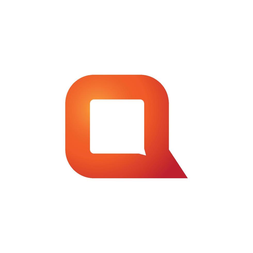 q lettre vague logo vecteur