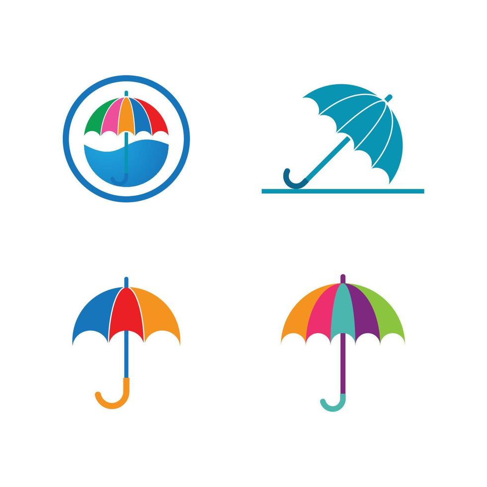 vecteur de logo parapluie