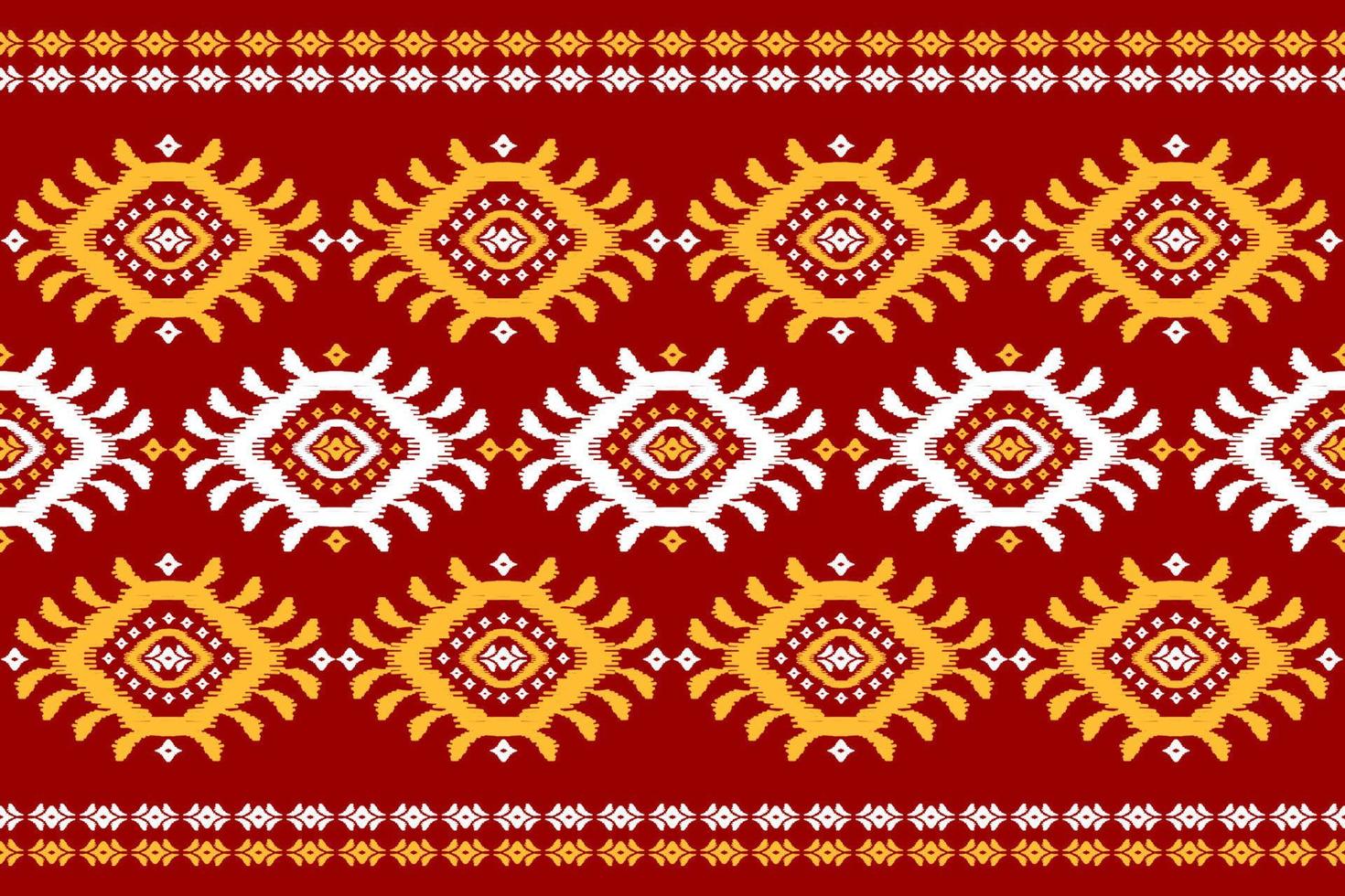 tapis ikat motif rouge art. motif harmonieux d'ikat ethnique géométrique en tribal. style américain et mexicain. vecteur