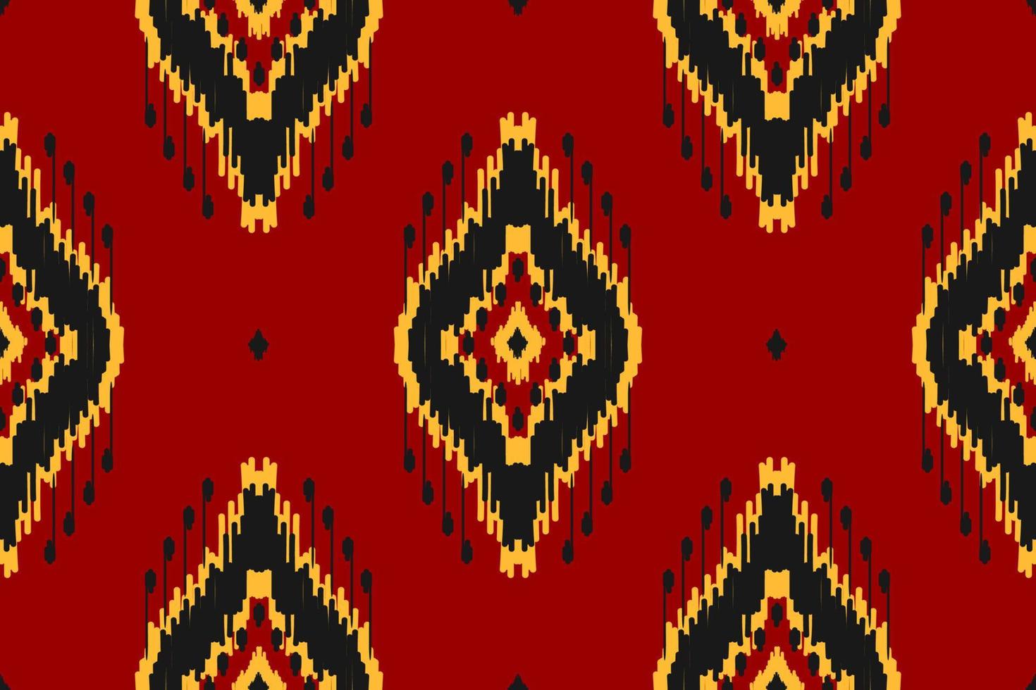 art abstrait motif tribal ethnique. modèle sans couture rouge ikat ethnique. style américain et mexicain. vecteur