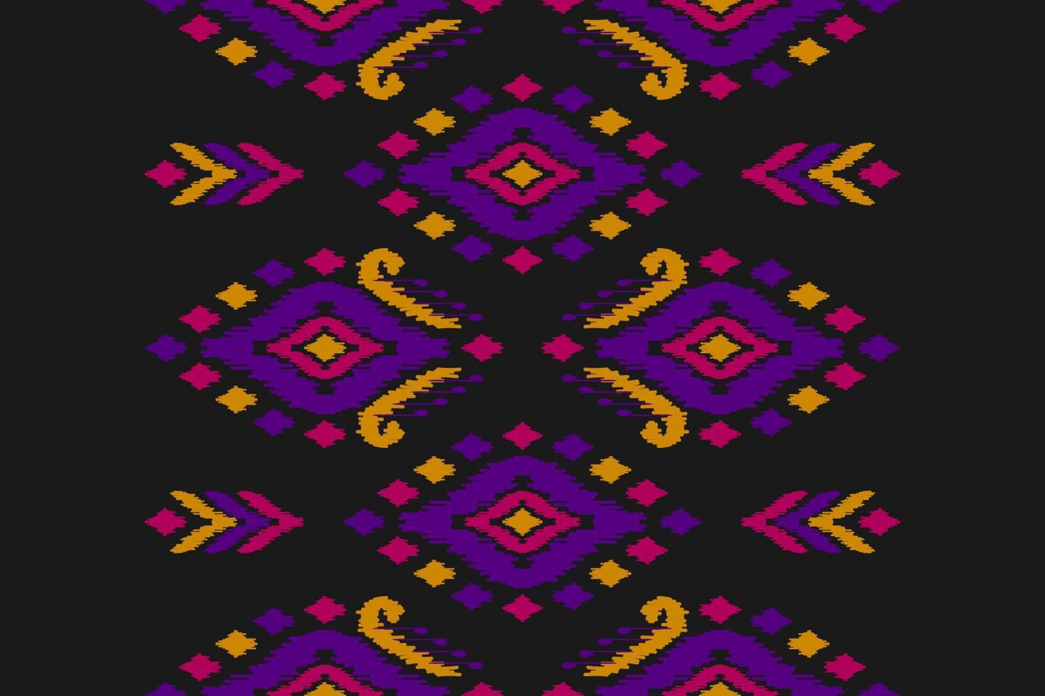 tapis ethnique motif ikat art. motif harmonieux d'ikat ethnique géométrique en tribal. façon mexicaine. vecteur